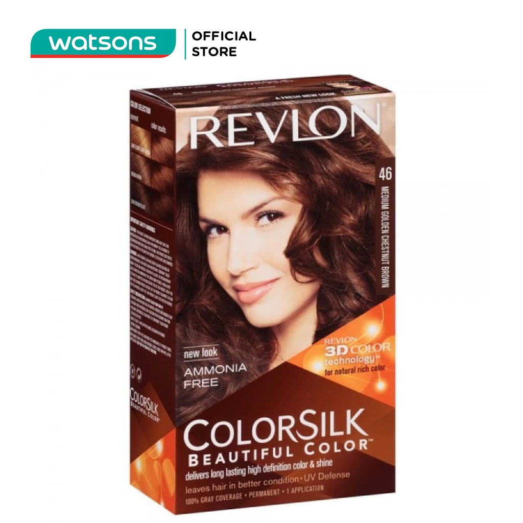 Sản Phẩm Nhuộm Tóc Revlon Colorsilk 3D 130ml.#46 Màu Nâu Hạt Dẻ