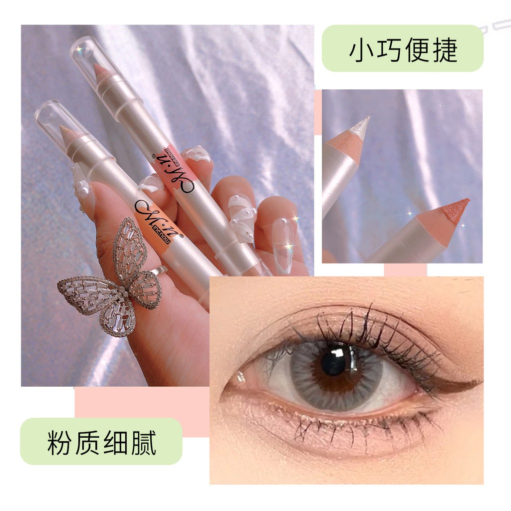 Phấn Mắt MENOW Dạng Thỏi Hai Đầu Màu Lì Lấp Lánh Chống Thấm Nước Làm Sáng Da NO.154