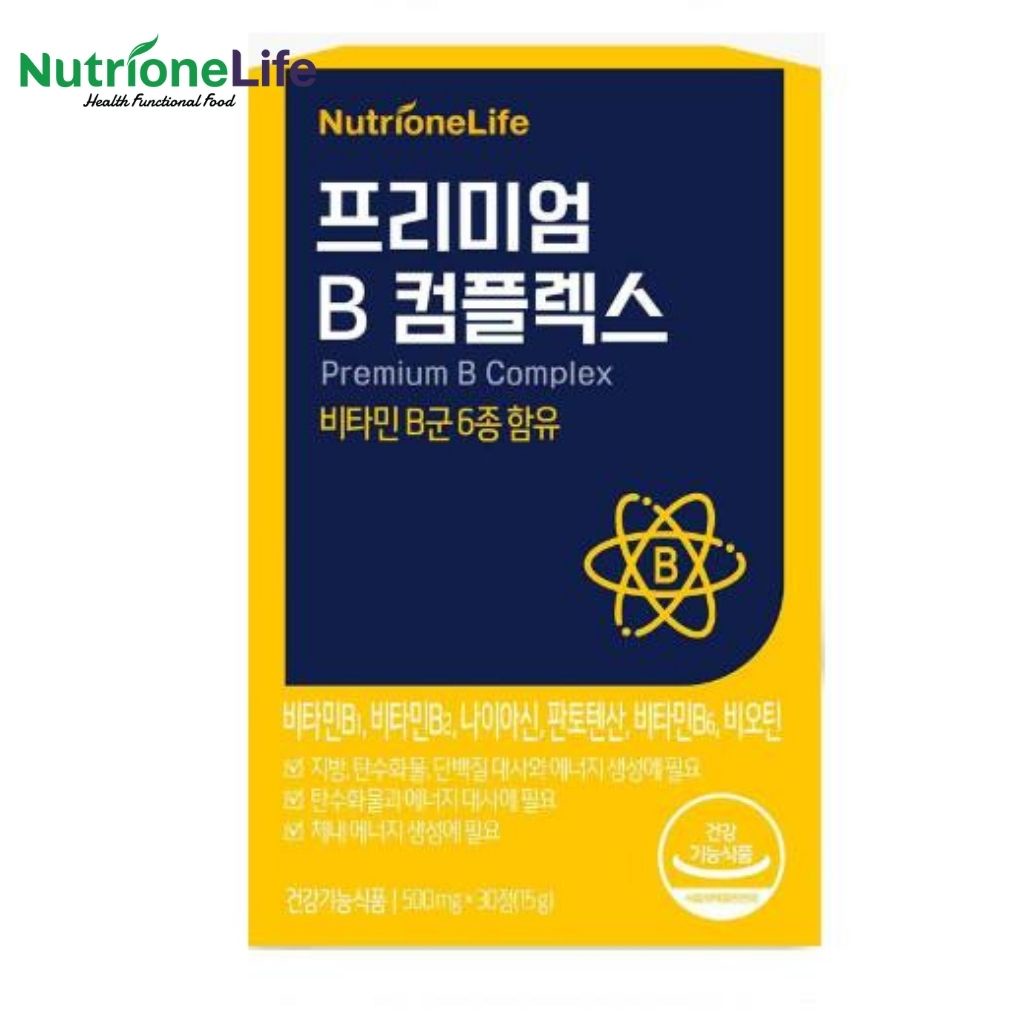 COMBO 2 Hộp Viên uống NUTRIONELIFE Premium B Complex Ăn Ngon, hỗ trợ giảm mệt mỏi  500mg x 30 Viên