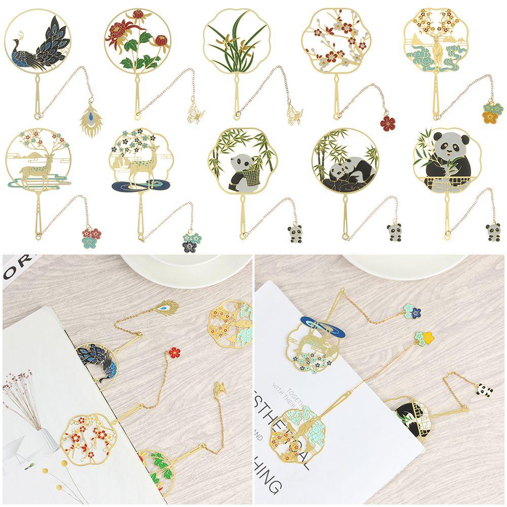 Lanfy Đánh Dấu Trang Sách Bằng Đồng Thau Phong Cách Trung Hoa