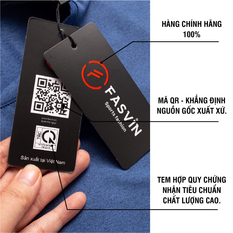 Áo thun thể thao nam Fasvin TS21460.SG chất vải poly mềm mại thoải mái co giãn tốt | BigBuy360 - bigbuy360.vn