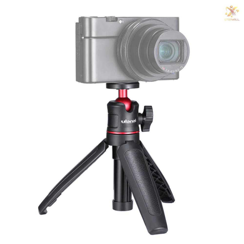 ET ulanzi MT-08 Mini Extendable Desktop Tripod Handheld Photography Bracket Stand with Flexible Ballhead 1/4 Inch Screw Mount for Selfie Travel Vlogging