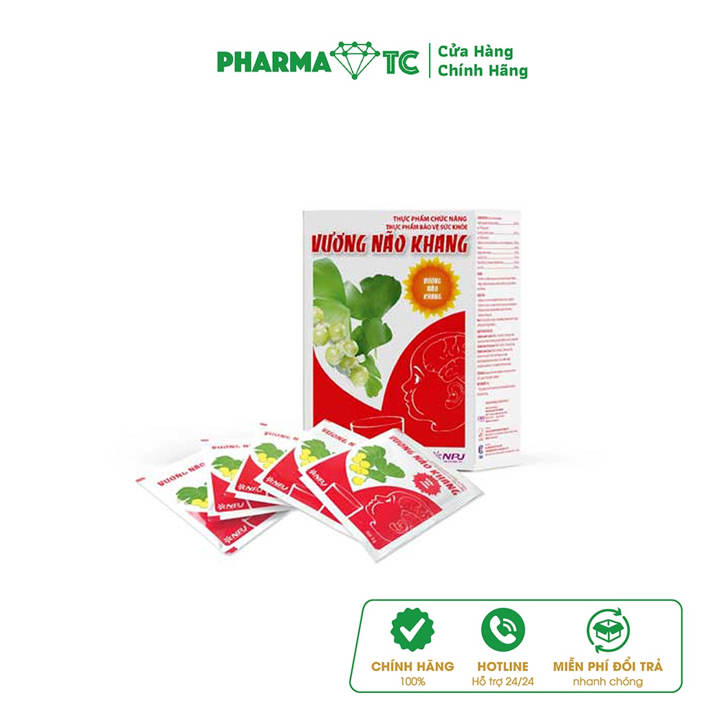 Cốm trí não Vương não khang, tăng cường trí tuệ, giúp tăng tập trung cho bé - Hộp 30 gói - PharmaOTC