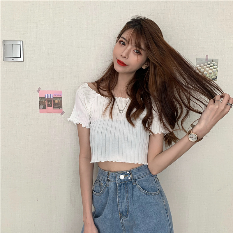 Áo Thun Dệt Kim Tay Ngắn Thời Trang Cho Nữ | BigBuy360 - bigbuy360.vn