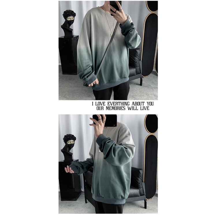 Áo sweater nam form rộng, Áo sweater nam form rộng unisex màu loang tay dài mặc nhà đi chơi thời trang ulzzang hàn quốc | BigBuy360 - bigbuy360.vn