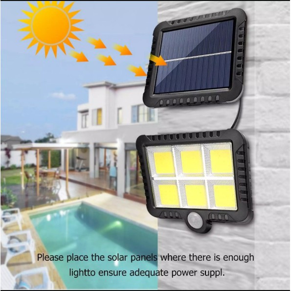 Đèn năng lượng mặt trời solar light mini giá rẻ có điều khiển dùng trong nhà và sân vườn, cảm biến chuyển động SL-F120