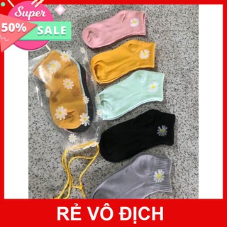 Tất cổ thấp họa tiết hoa cúc siêu kute