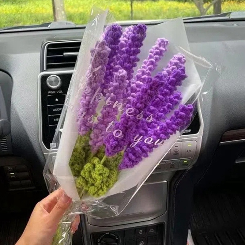 Bó Hoa Oải Hương Đan Móc Thủ Công Dùng Trang Trí
