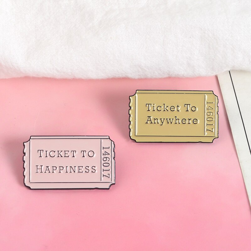 Ghim cài áo kiểu vé máy bay phong cách cổ điển dễ thương