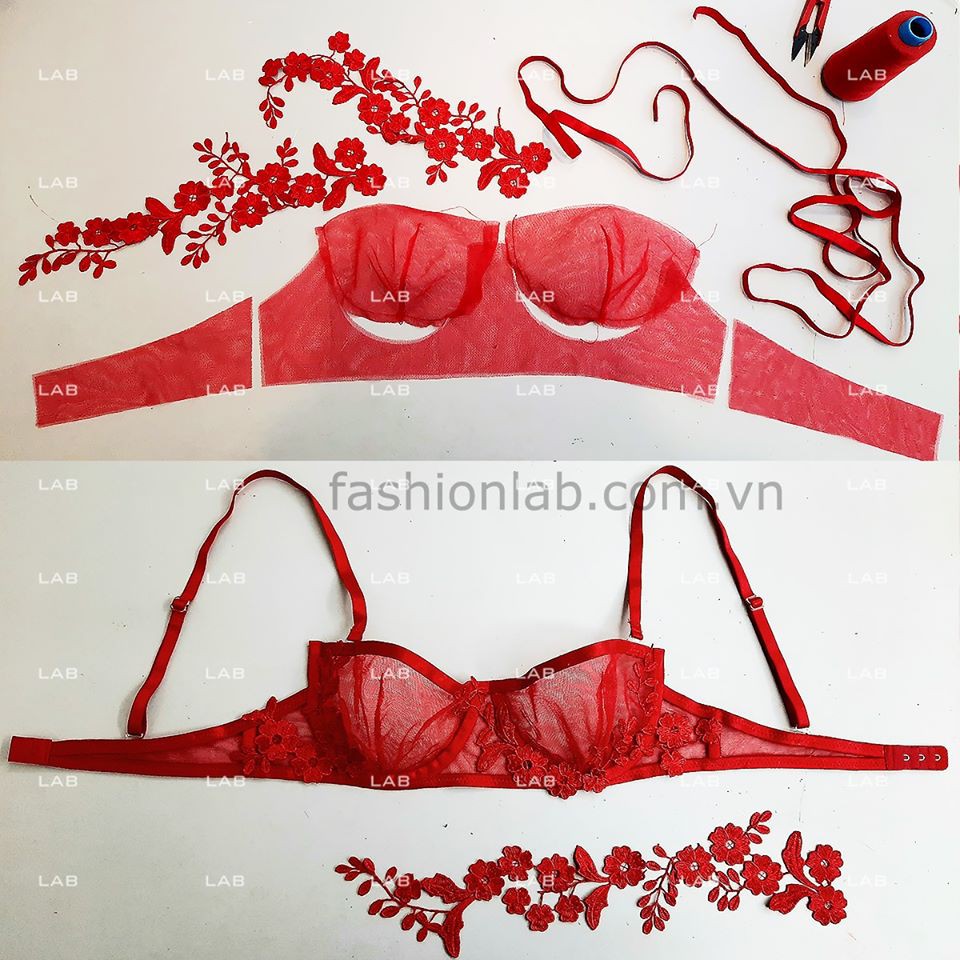 Set áo may áo bra (Shape of red)- 1 set #0101