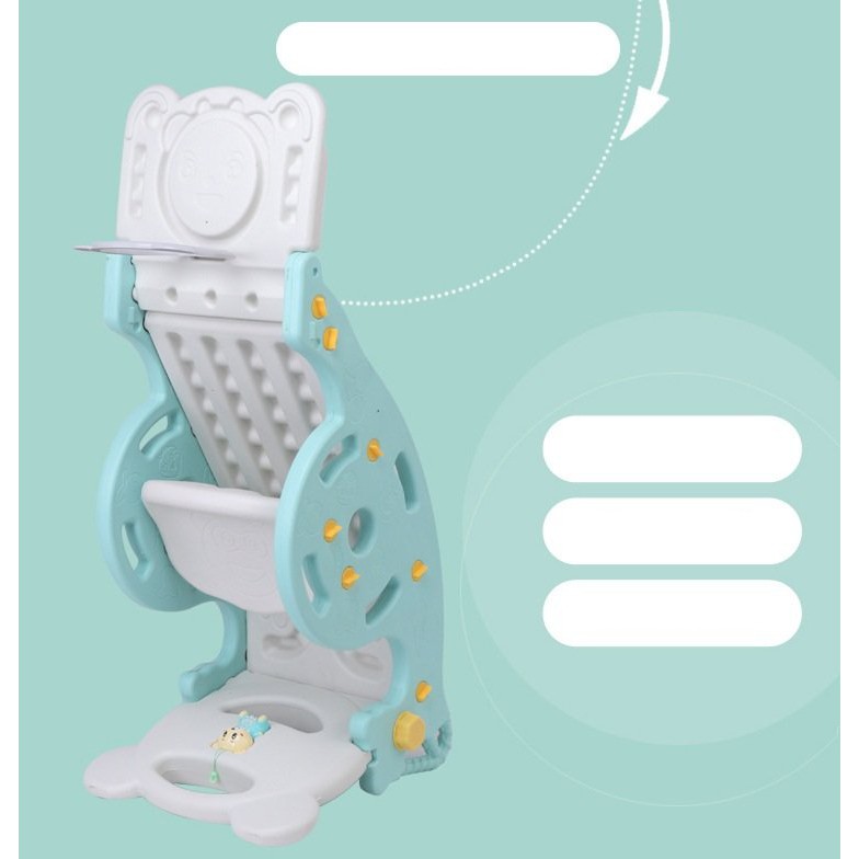 CẦU TRƯỢT BẬP BÊNH 3 IN 1 CHO BÉ(TẶNG KÈM 10 BÓNG)