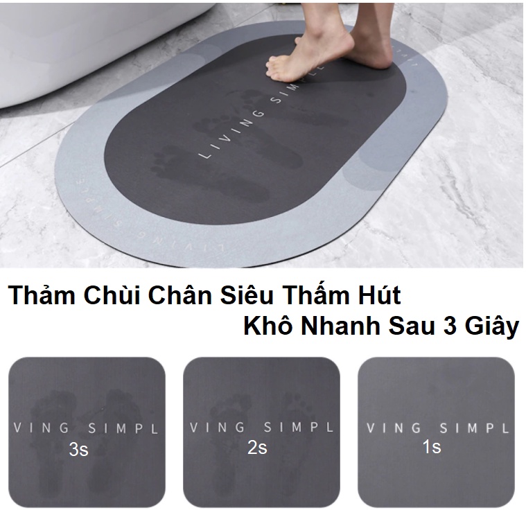 Thảm Chùi Chân Da NAPA 4 Lớp Siêu Thấm - Thảm Lau Chân Siêu Thấm Hút - Khô Nhanh - Siêu Thấm Nước Chống Trơn Trượt