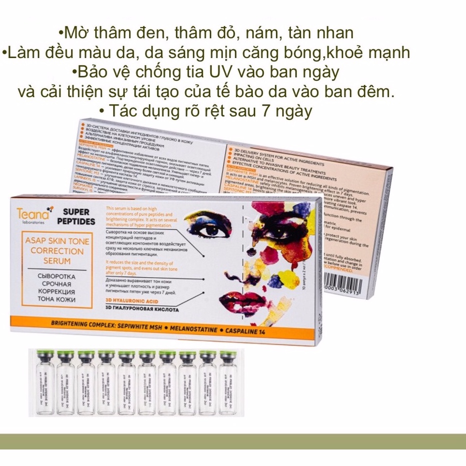 Nám tàn nhang Teana mờ nám tàn nhang dưỡng trắng da chống lão hoá phục hồi da giảm nếp nhăn  𝐓𝐚̣̆𝐧𝐠 𝐦𝐚́𝐲 𝐦𝐚𝐬𝐬𝐚𝐠𝐞𝐫 𝐦𝐚̣̆𝐭