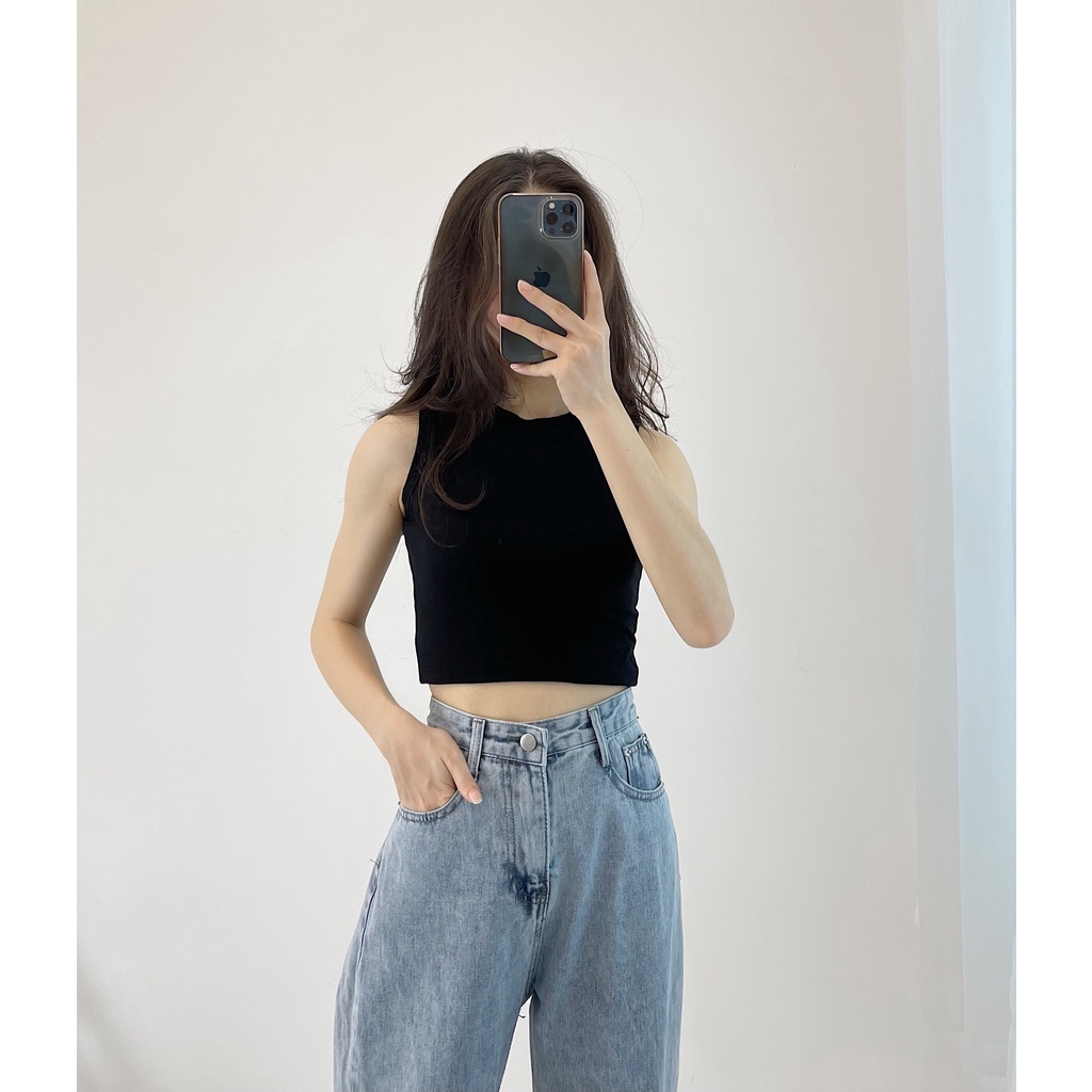 Áo croptop ba lỗ sát nách- Miho house