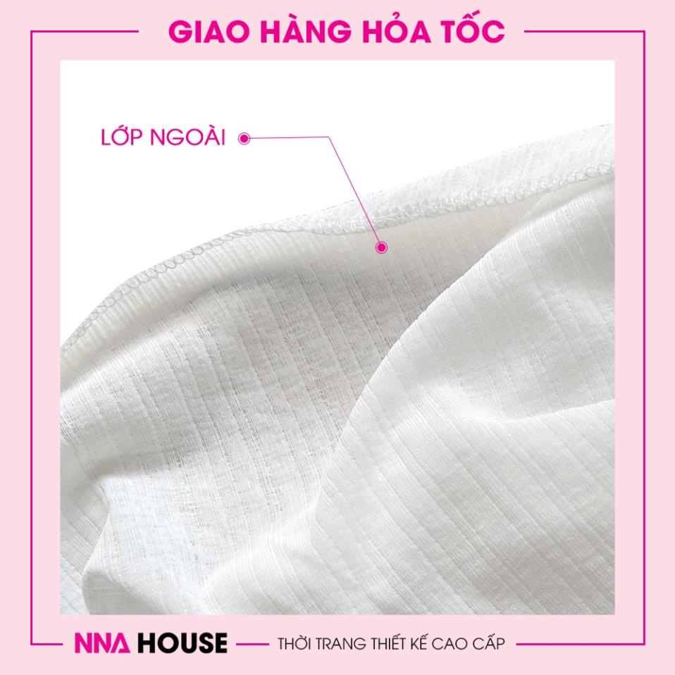 Đầm dự tiệc trắng - Váy trễ vai body ngắn tay thiết kế cao cấp NNAHOUSE Mã NA210 | BigBuy360 - bigbuy360.vn