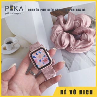 Combo cột tóc + dây đeo vải lụa AW 7/6/5/4/3/2/1 Đủ 38/40/42/44mm