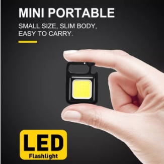 Đèn LED COB Mini Sạc USB Có Móc Treo Chìa Khóa Tiện Lợi