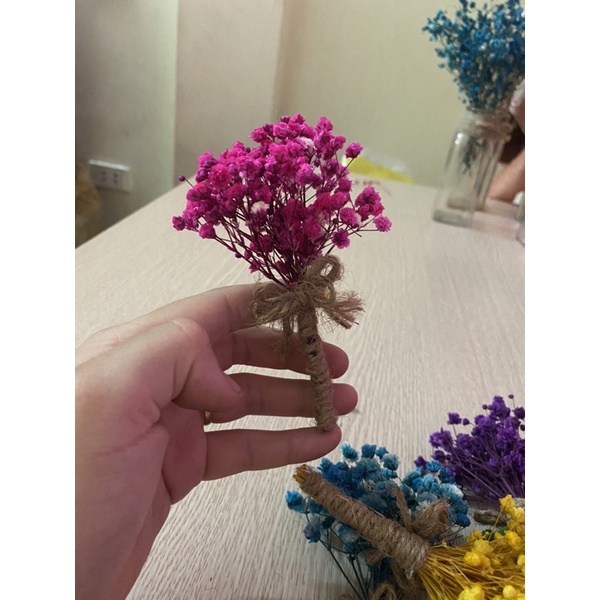 Bó hoa baby khô mini trang trí bánh kem, phụ kiện hộp quà tặng, làm thiệp handmade