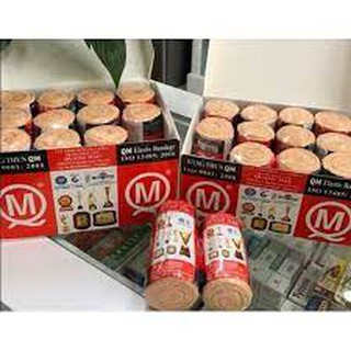 Cuộn Băng thun băng chun y tế tiệt trùng 4 in 2 móc 3 móc QM hỗ trợ chấn thương