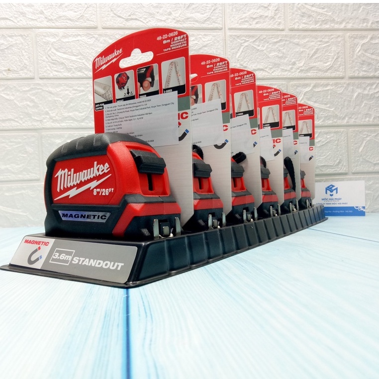 Thước cuộn Milwaukee, thước dây milwaukee có nam châm 5m-8m