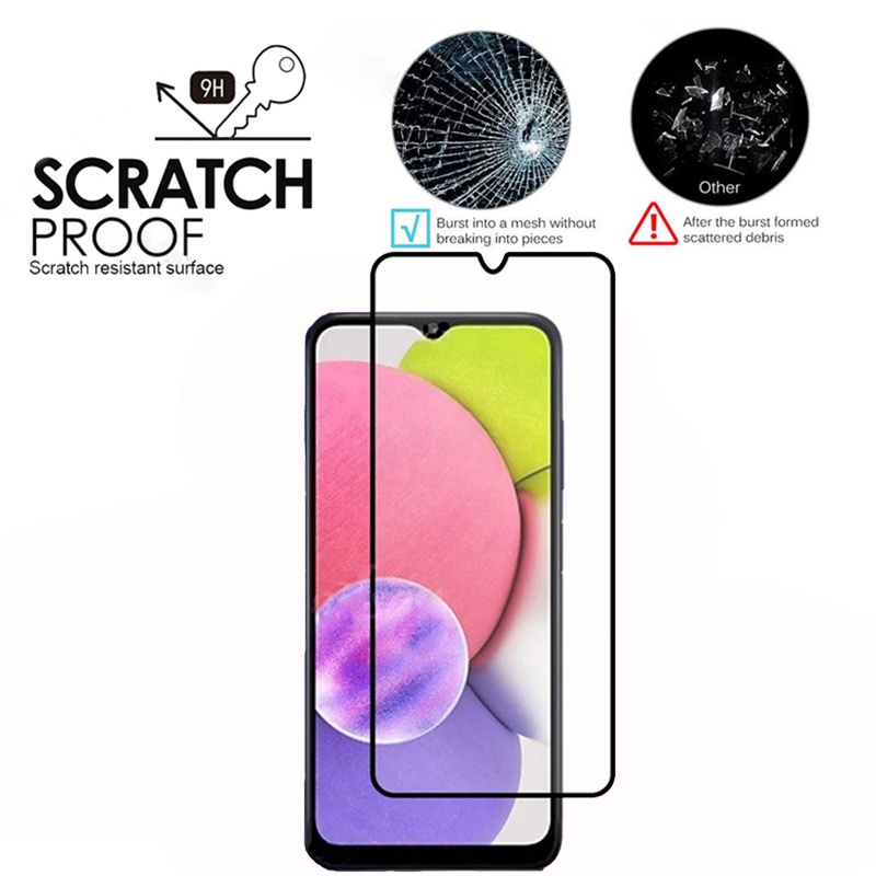 Kính cường lực bảo vệ màn hình và kính bảo vệ camera sau 2 trong 1 chất lượng cao cho Samsung Galaxy A03S