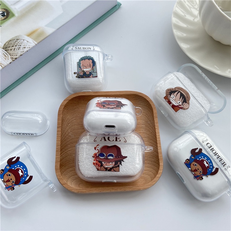 Ốp Bảo Vệ Hộp Đựng Tai Nghe airpods 1/2 Hình One Piece Xinh Xắn