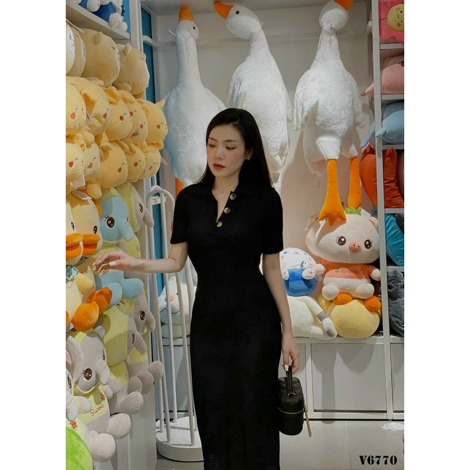 Váy polo nữ suông bigsize dáng dài NÂU TÔN DÁNG