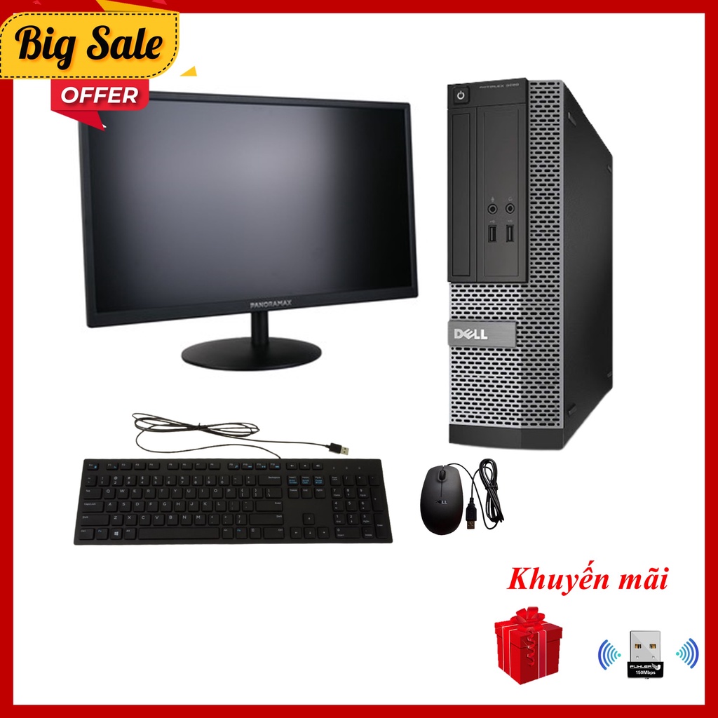 Bộ Máy Tính Để Bàn Dell ⚡Freeship⚡ Máy Bộ Văn Phòng Giá Rẻ - Dell Optiplex 3020/7020/9020 - Màn Hình 19 inch - BH 12T