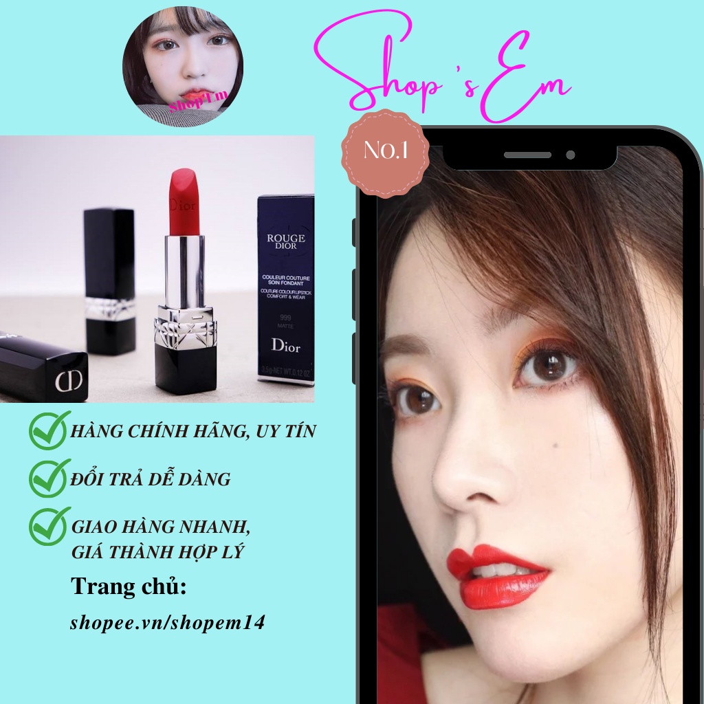 Son Môi Thỏi Lì DIOR Limited Rouge Velvet #999, #760, #720 Không Khô Môi, Giàu Dưỡng Chất Dưỡng Ẩm 3,5g