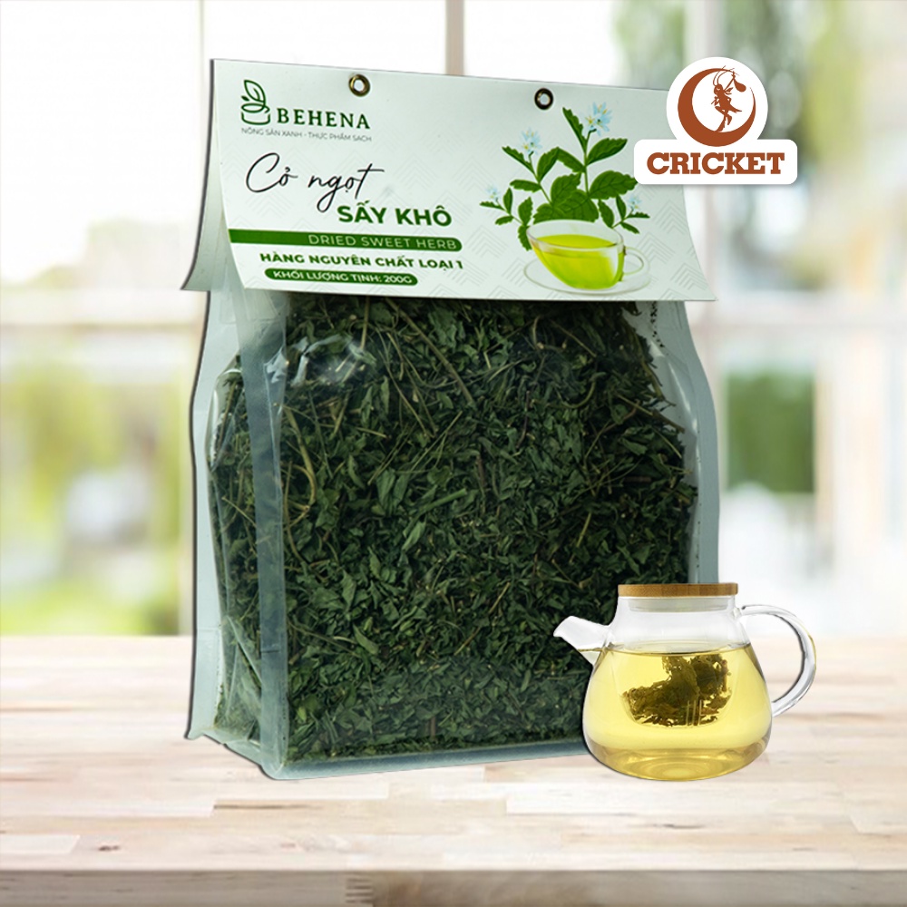Trà Cỏ Ngọt Sấy Khô Behena - Túi 200g - Đẹp Da, Hỗ Trợ Giải Độc Mát Gan - CRICKET
