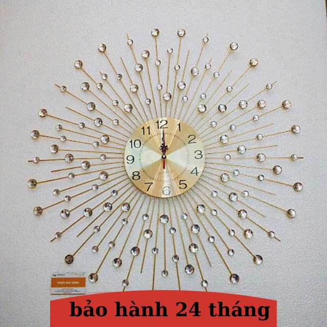 Đồng Hồ Treo Tường Trang Trí Họa Tiết Sương Mai- Mã 697-Nghệ Thuật Decor Tường Phong Cách Mới - KT 70cm