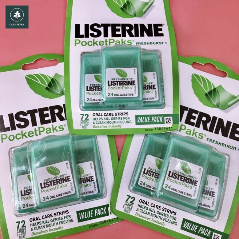 Miếng ngậm thơm miệng Listerine Pocketpaks 72 miếng