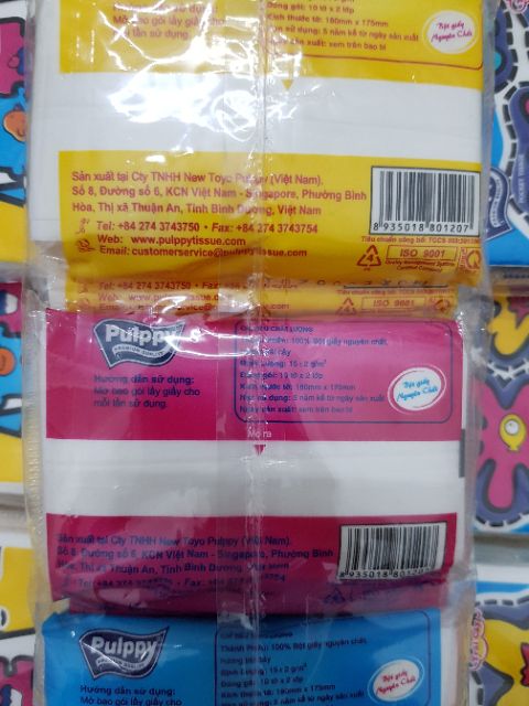 Khăn giấy bỏ túi Pulppy Hương trái cây 1 lốc 6 gói