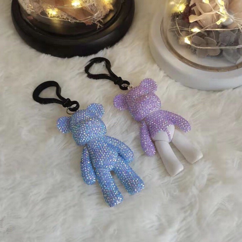 Móc khoá Bearbrick đính đá handmade