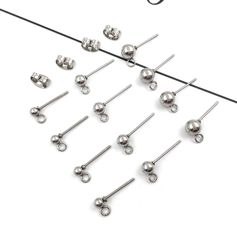 Set 100 Bông Tai Hình Bướm 3 4 5mm Thời Trang Cho Nữ