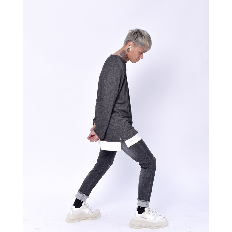 Áo Thun ZOMBIE® Layered Sweater Grey | BigBuy360 - bigbuy360.vn