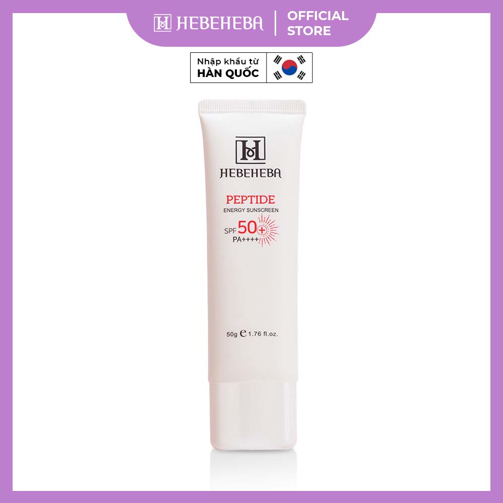 Kem Chống Nắng Dưỡng Trắng Nâng Tone Hebeheba Peptide Energy Sun Screen 50g