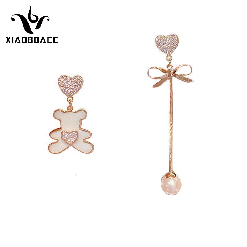 XiaoboACC Đôi Khuyên Tai HìNh Chú GấU Dễ Thương BắT MắT SàNh ĐiệU