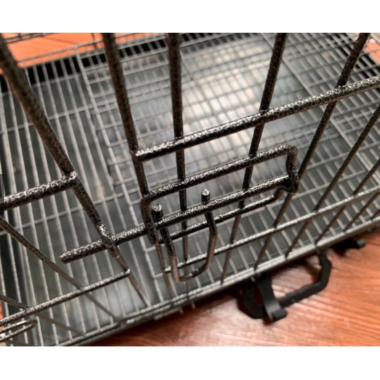 LỒNG Chuồng gấp gọn sơn tĩnh điện vân đá kèm khay cho chó mèo