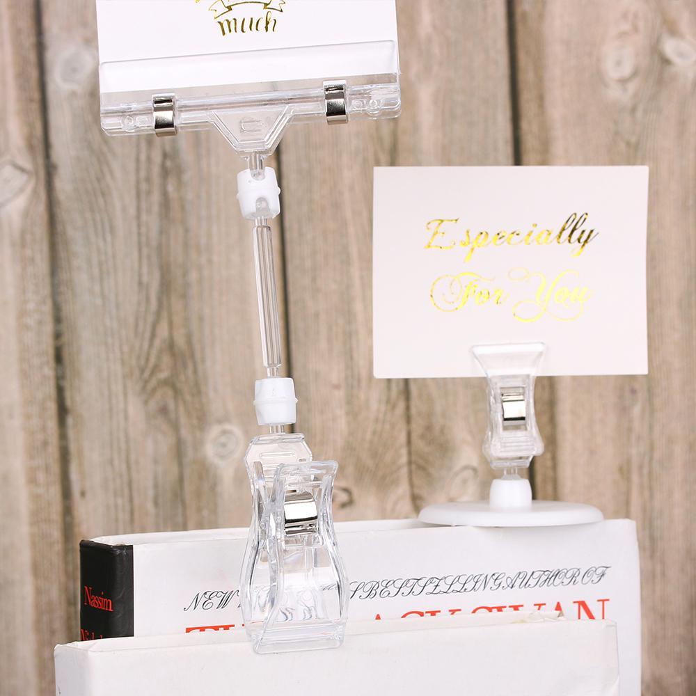 CHOOKEY Set 2 Kẹp Giữ Thẻ Bằng Nhựa Có Thể Điều Chỉnh