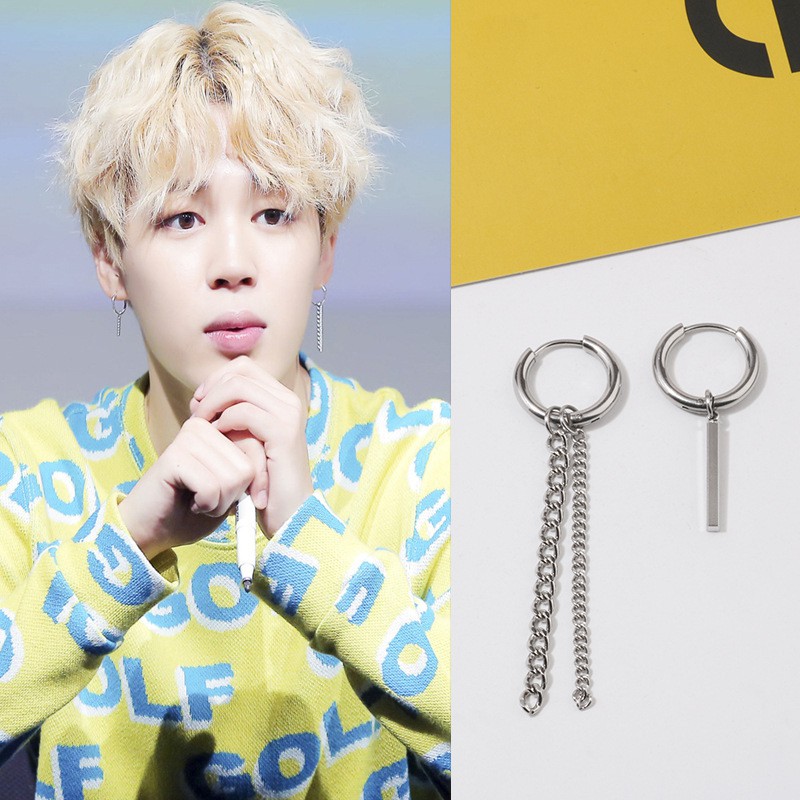 Khuyên tai dáng dài phong cách Jimin nhóm KPOP BTS Bangtan Boys