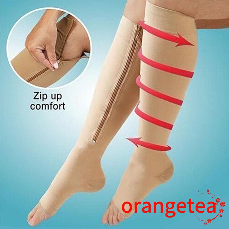 Vớ Nén Có Khóa Kéo Hỗ Trợ Đầu Gối / Đầu Gối Unisex Size A +
