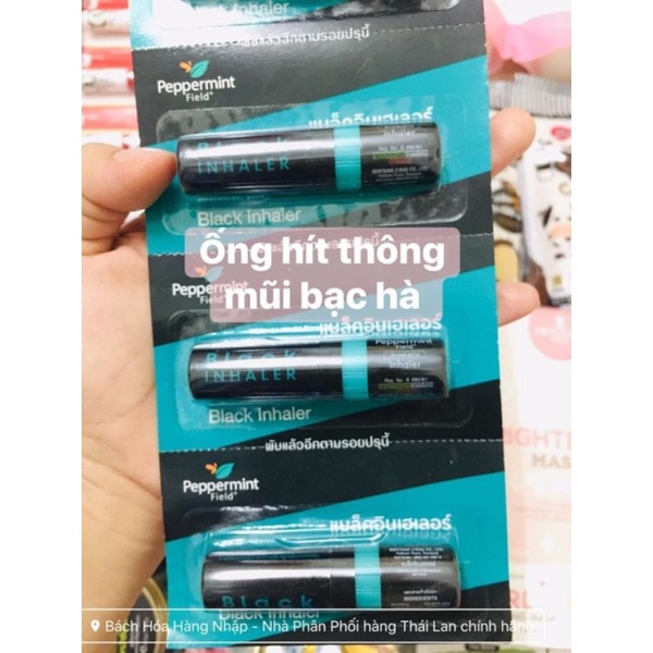 Ống Hít Thông Mũi Bạc Hà Phiên Bản Black Pepermint Thái Lan
