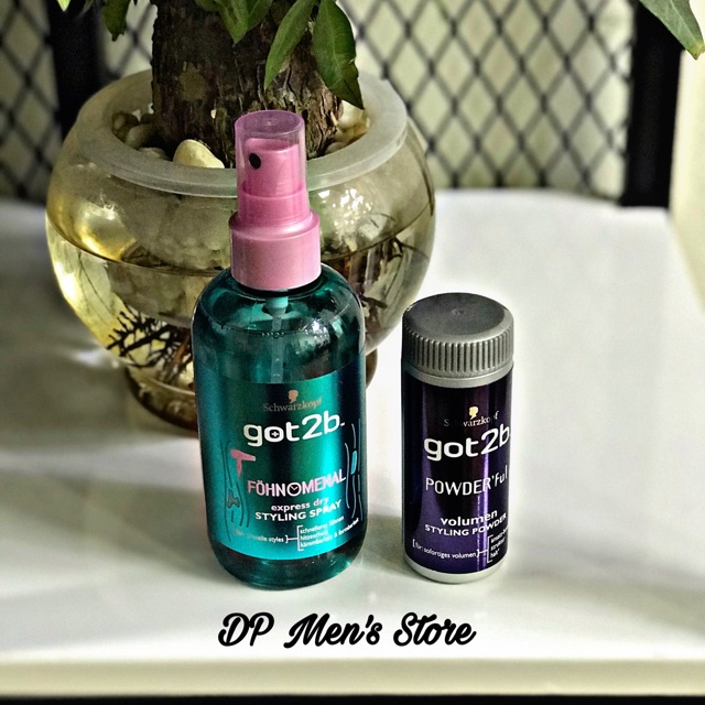 Combo bột tạo phồng + xịt sấy dưỡng tóc Got2b