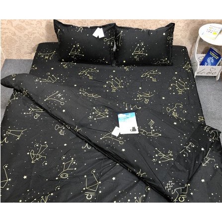 Bộ Ga Gối 1m2,1m6,1m8 Bọc đệm dày tối đa 20cm,Vải Cotton Poly,có chọn mẫu,mẫu đám mây hồng cam