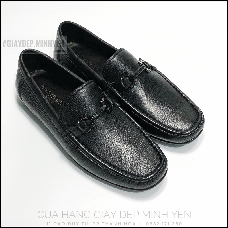 GIẦY NHẬP KHẨU - GIẦY DA CAO CẤP VALENTINE HANDMADE - GIẦY LƯỜI DA NAM GD2861