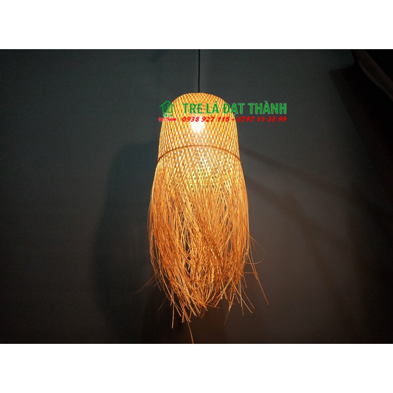 Đèn mây tre trang trí nhà cửa lồng tua rua thả trang trí, thả trần