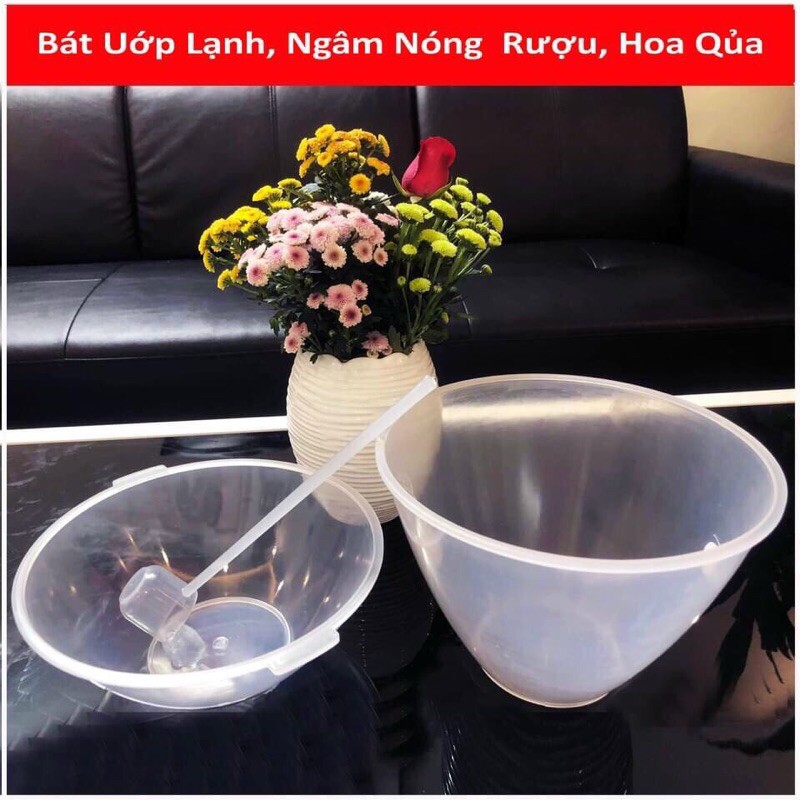 Bát ướp đá lạnh, hâm nóng rượu ( tặng kèm gáo múc rượu). thể tích 1lit