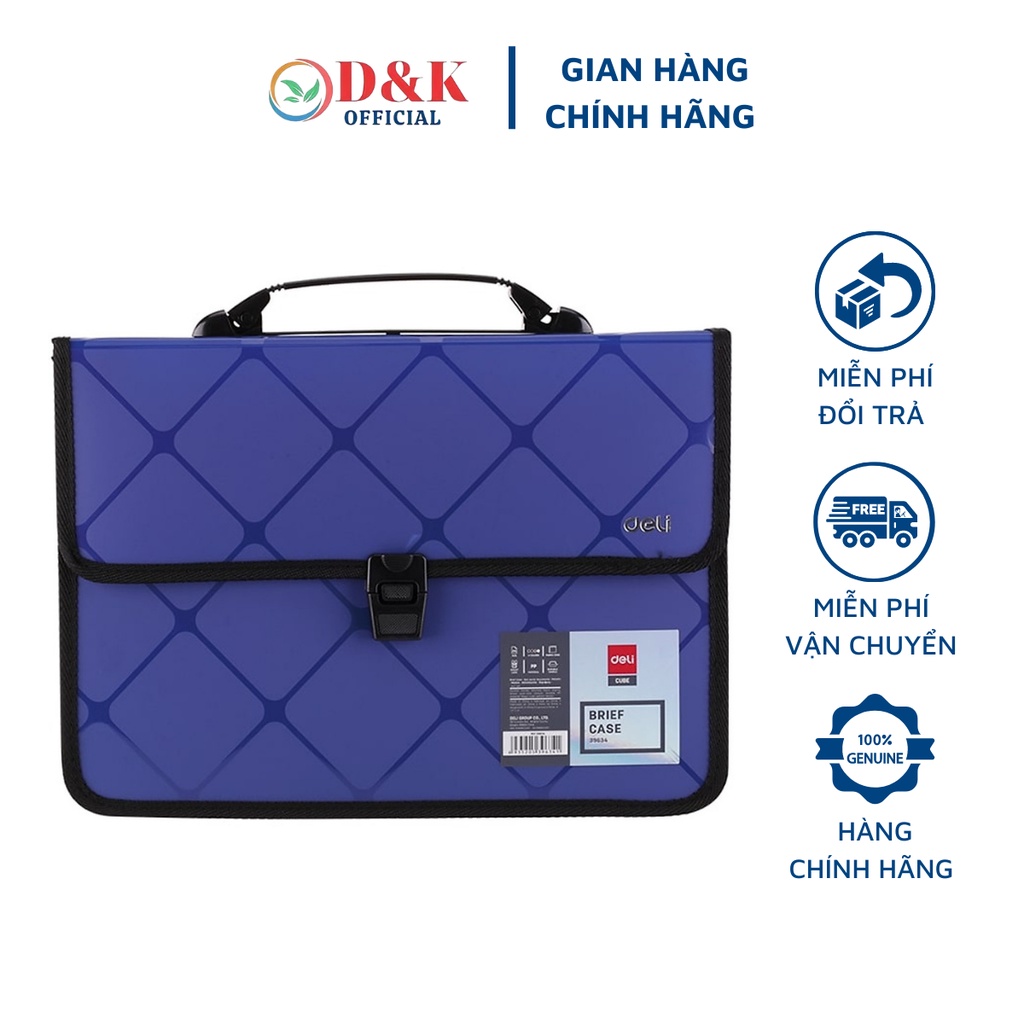 Cặp Deli E39634 Cặp Học Thêm 2 Ngăn A4, Cặp Đi Học Dành Cho Học Sinh Chất Liệu Siêu Bền