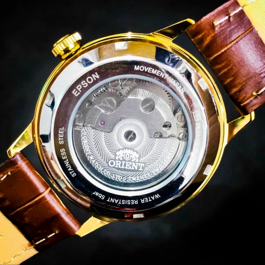 Đồng Hồ Orient Cơ Nam OR.888 Lộ Tim Lộ Tim Tự Động Automatic Máy Nhật Japan Vàng Mặt Trắng Dây Da | BigBuy360 - bigbuy360.vn